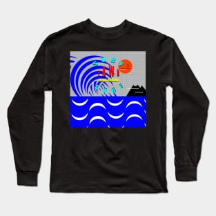 Surf Jaws Maui Hawaii Long Sleeve T-Shirt